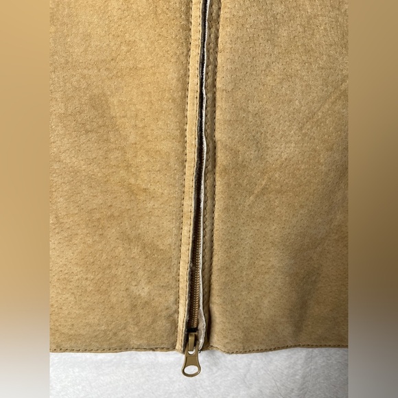 NWT Express Leather Sherpa Deadstock Two Way Zip Vest Y2K Sz M Bratz Ski Warm - Picture 5 of 12